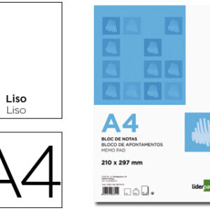 Bloco de Apontamentos A4 80F Liso