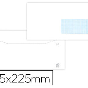 Envelope Branco 115X225 mm Janela Direita Aba Engomada Papel Offset 80 Gr (500 Unidades)
