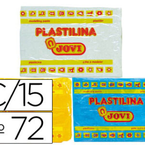 Plasticina Jovi 72 Pastilha 350 Grs Caixa de 15 Cores Sortidas