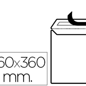 Envelope Bolsa Branco 260X360 mm c/ Aba em Tira de Silicone Papel Offset 100 Gr (250 Unidades)