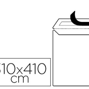 Envelope Bolsa Branco 310X410 mm c/ Aba em Tira de Silicone Papel Offset 100 Gr (250 Unidades)