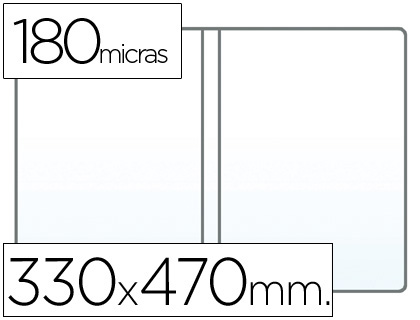 Bolsa Portacarnet Folio Dupla 180 Microns PVC Transparente (1 Unidade)