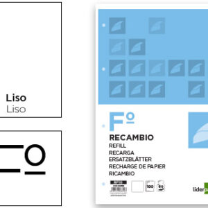 Recarga Folio 100 F 4Tf-10 Liso 4 Furos