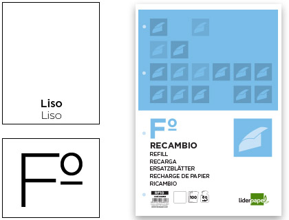 Recarga Folio 100 F 4Tf-10 Liso 4 Furos