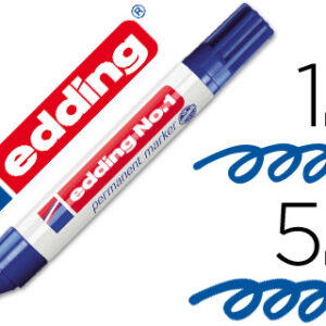 Marcador Edding Marcador Permanente 1 Azul -Ponta Biselada 5mm