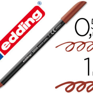 Marcador Edding Ponta de Fibra1200 Castanho N.7-Ponta Redeonda 0.5 mm