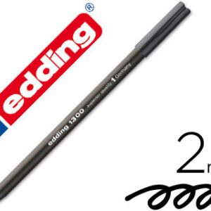 Marcador Edding Ponta Fibra 1300 Preto -Ponta Redonda 0.5 mm