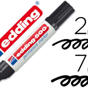 Marcador Edding Marcador Permanente 500 Preto - Ponta Biselada 7mm