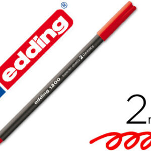 Marcador Edding Ponta Fibra 1300 Vermelho -Ponta Redonda 0.5 mm