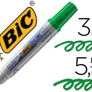 Marcador Bic Velleda Ponta Biselada Verde p/ Quadro Branco