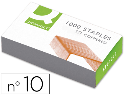 Agrafos Q-Connect Galvanizados, Caixa 1000 - N. 10