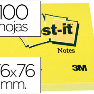 Bloco Notas Adesivas Post-It Post-It Amarelo 76 X 76 mm