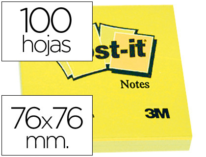 Bloco Notas Adesivas Post-It Post-It Amarelo 76 X 76 mm