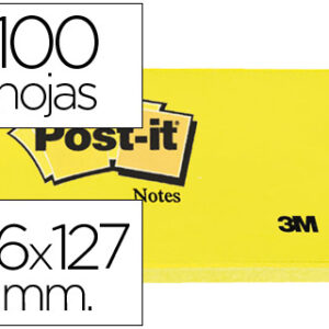 Bloco Notas Adesivas Post-It Post-It Amarelo 76 X 127 mm