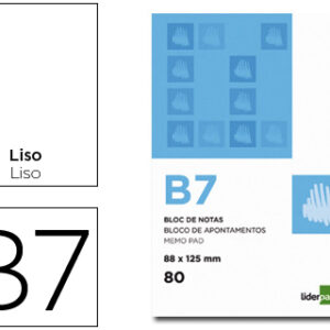 Bloco de Apontamentos B7 80F Liso