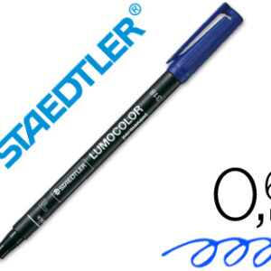 Marcador Staedtler Lumocolor Retroprojecao Permanente 318-3 Ponta 0,6mm Azul