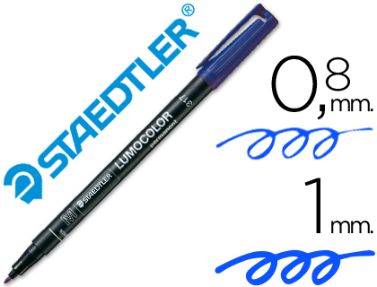 Marcador Staedtler Lumocolor Retroprojecao Permanente 317-3 Ponta 0,8-1 mm Azul