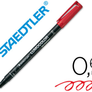 Marcador Staedtler Lumocolor Retroprojecao Permanente 318-2 Ponta 0,6mm Vermelho