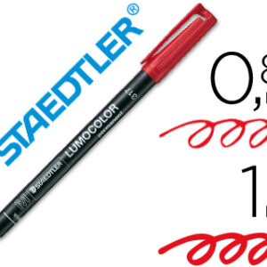 Marcador Staedtler Lumocolor Retroprojecao Permanente 317-2 Ponta 0,8-1 mm Vermelho