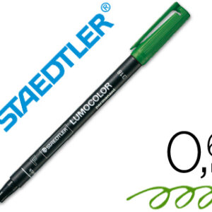 Marcador Staedtler Lumocolor Retroprojecao Permanente 318-5 Ponta 0,6mm Verde