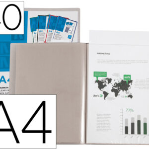 Capa Catalogo 40 Bolsas Din A4 Transparente