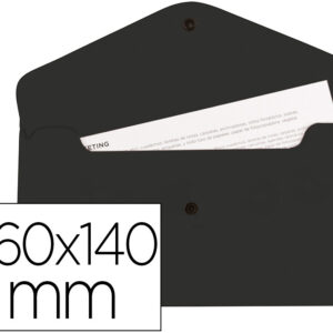 Bolsa Porta Documentos Com Fecho De Mola Formato 26X14 Cm Cor Preto Opaco
