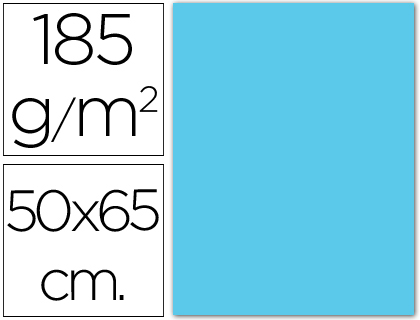 Cartolina Guarro 185 Gr 50X65 cm Azul Ceu