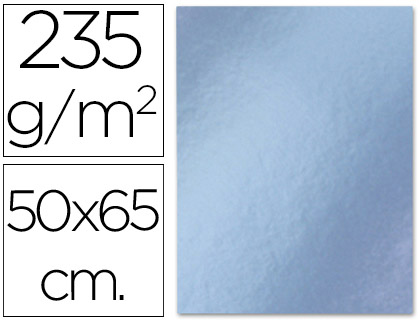 Cartolina Metalizada 50X65 cm, 235 Gr Prata