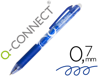 Esferografica Q-Connect Retratil Apagavel 0,7 Mm Cor Azul