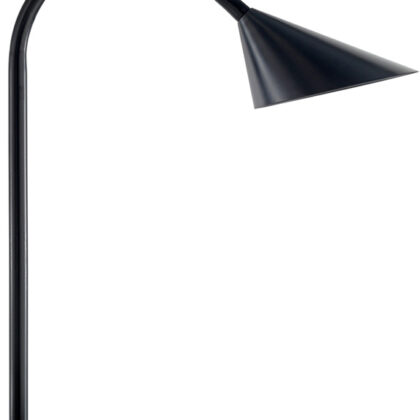 Candeeiro De Escritorio Sol Led 4W Braco Flexivel Abs E Metal Preto Base 14 Cm Diametro - UNILUX