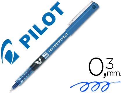 Marcador Pilot Ponta Fina V-5 Azul 0.5 mm
