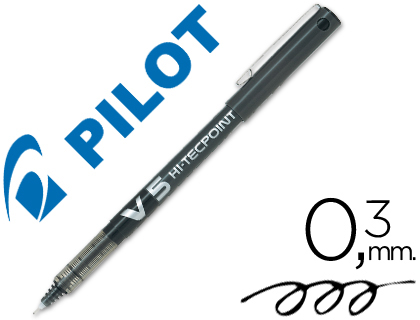 Marcador Pilot Ponta Fina V-5 Preto 0.5 mm
