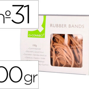 Elasticos Q-Connect 100 Gr 60X3 Mm Numero 6 - Q-CONNECT