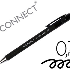 Esferografica Q-Connect Retratil Com Grip 0,7 Mm Cor Preta - Q-CONNECT