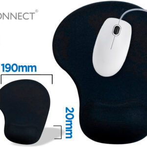 Tapete p/ Rato com Apoio de Pulso em Gel (Preto) - Q-CONNECT