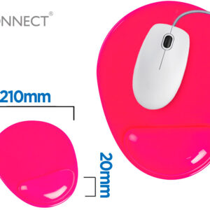 Tapete Para Rato Com Apoio De Pulsos De Gel E Pvc Cor Rosa - Q-CONNECT