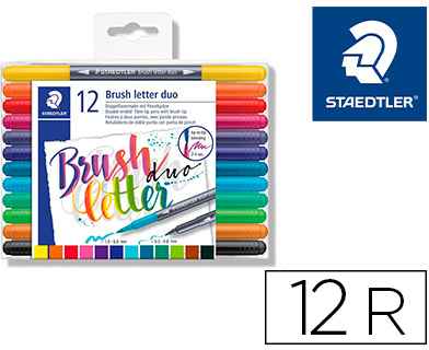 Marcador 3004 Dupla Ponta Para Hand Lettering Estojo De 12 Unidades Cores Sortidas - STAEDTLER