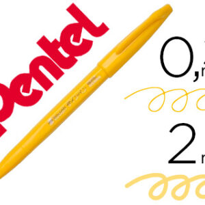 Marcador / Pincel Touch Para Caligrafia (Amarelo) - PENTEL