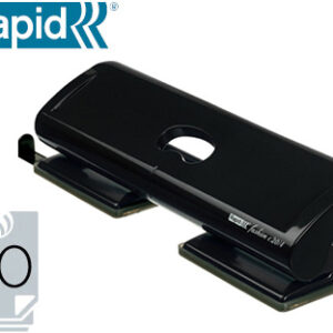 Furador Rapid Fashion Fc20/4 Metalico Cor Preta 4 Puncoes Capacidade 20 Folhas - RAPID