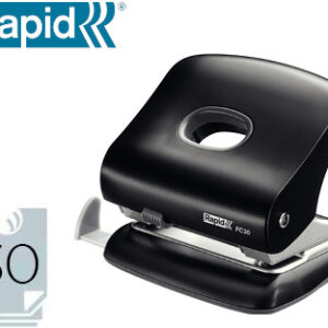 Furador Rapid Fc30 Plastico Cor Preta Capacidade 30 Folhas - RAPID