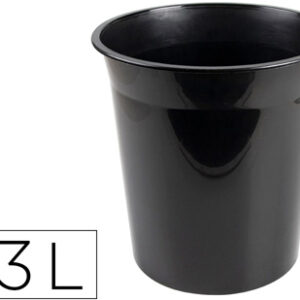 Cesto Plastico Q-Connect Preto Opaco 13 Litros - Q-CONNECT