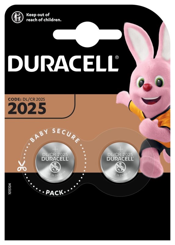Blister 2x Pilhas Lithium 3V CR2025 - DURACELL