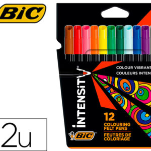 Marcador Intensity Estojo De 12 Cores Sortidas - BIC