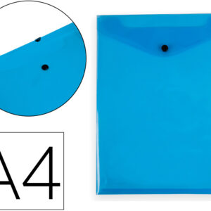 Pasta Dossier Com Mola Polipropileno Din A4 Formato Vertical Com Fole Azul Translucido
