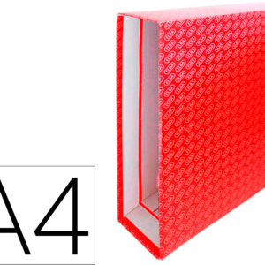 Caixa Para Pasta De Arquivo De Alavanca Cartao Forrado Elba Din A4 Lombada 85 Mm Vermelho