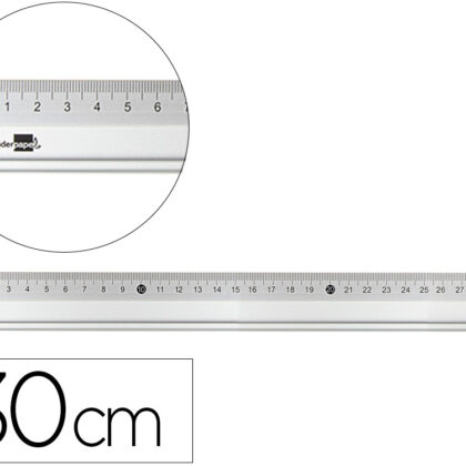 Regua 30 Cm Aluminio Cor Metalico