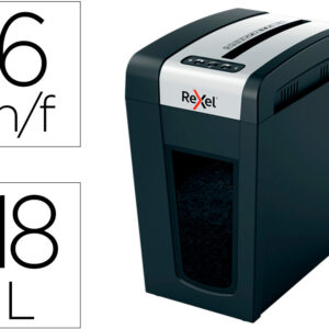 Destruidora De Documentos Rexel Secure Mc6-Sl Eu Capacidade 6 Folhas Agrafes Clips Cart Es E Cd 18 L