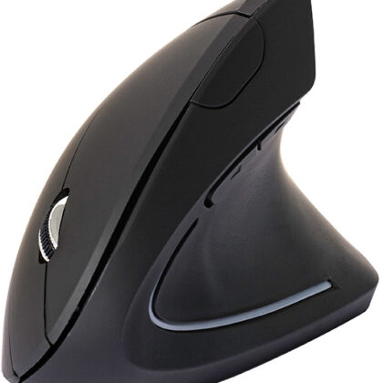 Rato Óptico s/ Fios Ergonomico Vertical (Preto) - Q-CONNECT