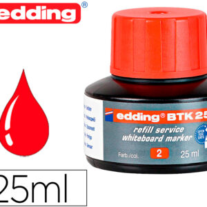Tinta Marcador Edding Quadro Branco Btk-25 Cor Vermelho Frasco De 25 Ml - EDDING