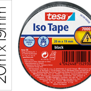 Fita Adesiva Isoladora 20Mt X 19 Mm Cor Preto - TESA